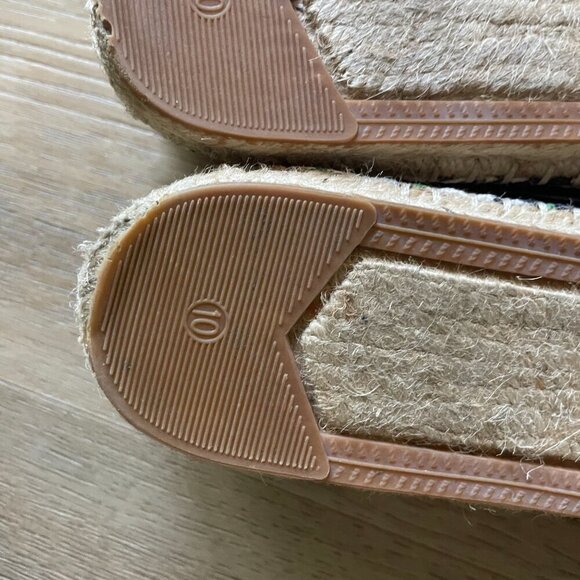 Rebecca Minkoff Espadrilles "Gwyn" Black/Yellow/White with Gold Studs US 10 - Picture 8 of 9